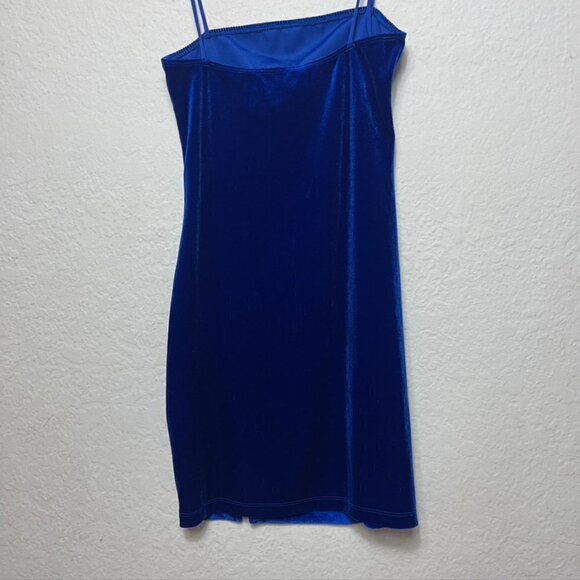 Motel Velvet Tank Mini Dress Blue - Picture 7 of 7